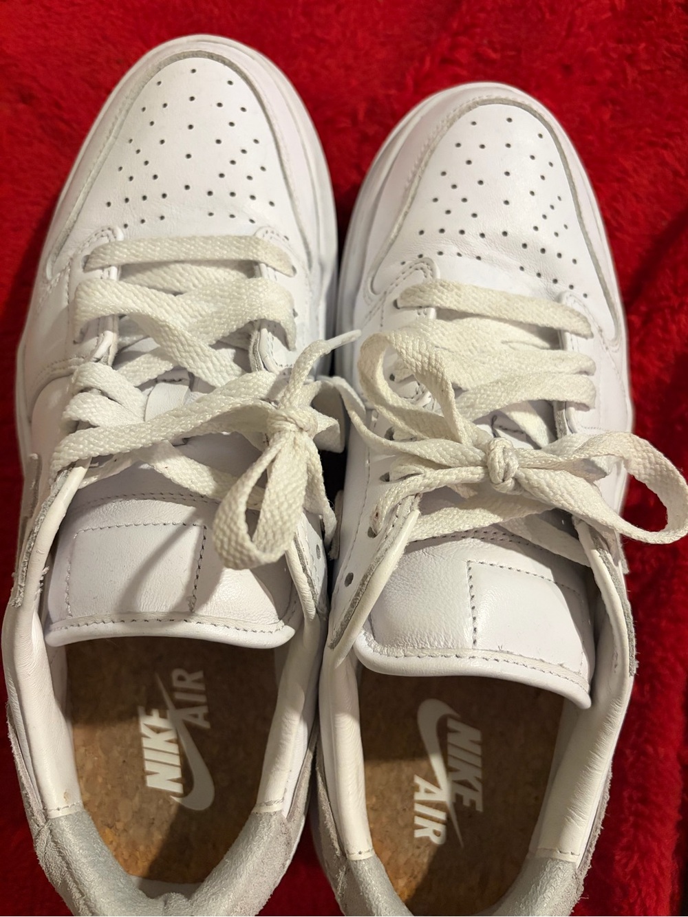 Nike Air White Leather Low-Top Sneakers